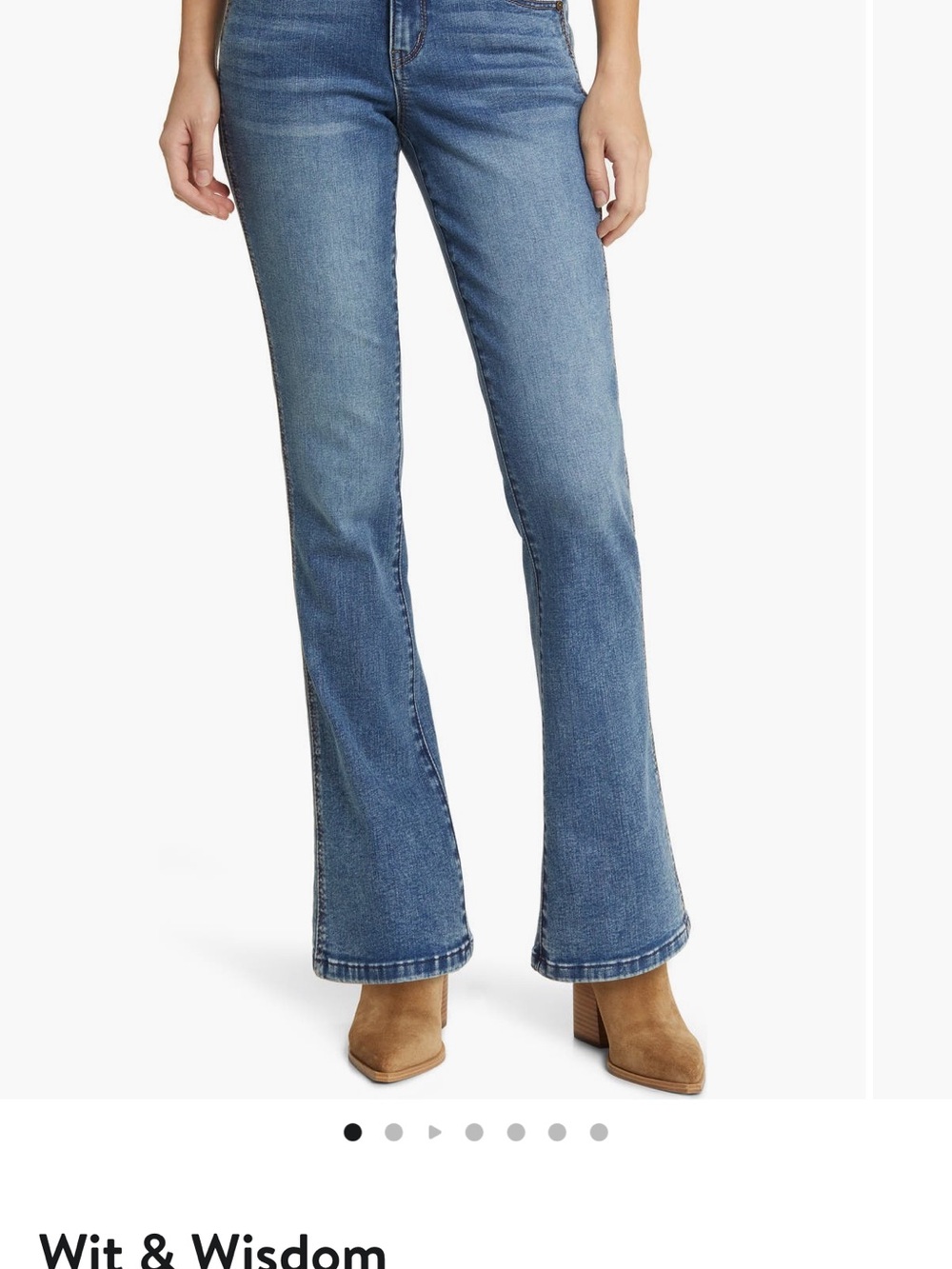 Wit & Wisdom AbSolution High Waist Itty Bitty Bootcut Jeans - size 8 - NWOT